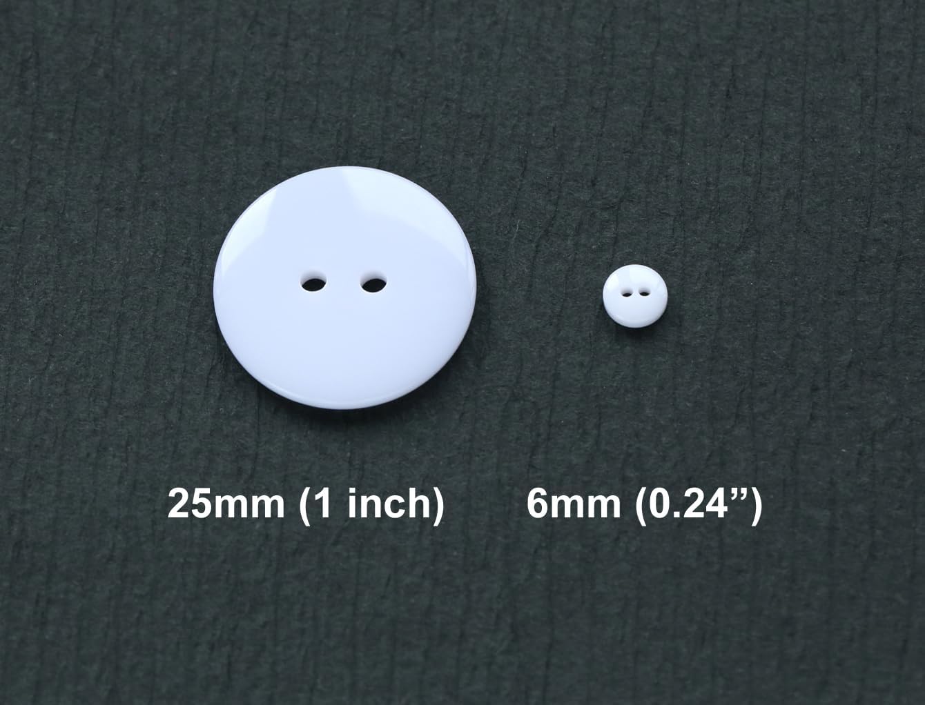150pcs 6mm (0.24 inch) Mini Size White Buttons for Sewing 2 Holes Small Button for Garments Sewing or DIY Crafts Scrapbooking