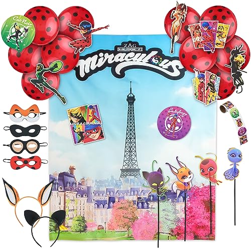 Miraculous fournitures de fête d'anniversaire pour décorer le goûter des enfants à la maison