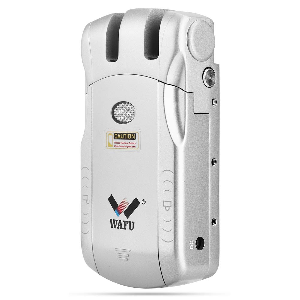 Trzy Tryby Bezprzewodowy Elektroniczny Zamek do Drzwi ze Stopu Cynku, Inteligentny Rygiel z Dostępem Bezkluczykowym, System Zdalnego Sterowania Bluetooth z Dotykiem (Srebrny + adapter USB