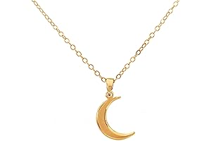 Elegantia Jewelry Crescent Moon Necklace & Earrings Set