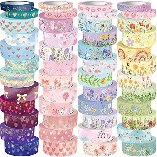 slapaflife 50 Rolls Washi Tape Set, Gold Foil Flower Decorative Adhesive Tape for Scrapbook,Washi Tape for Journaling,Scrapbooking Supplies. slapaflife 50 Rolls Washi Tape Set, Gold Foil Flower Decorative Adhesive Tape for Scrapbook,Washi Tape for Journaling,Scrapbooking Supplies.