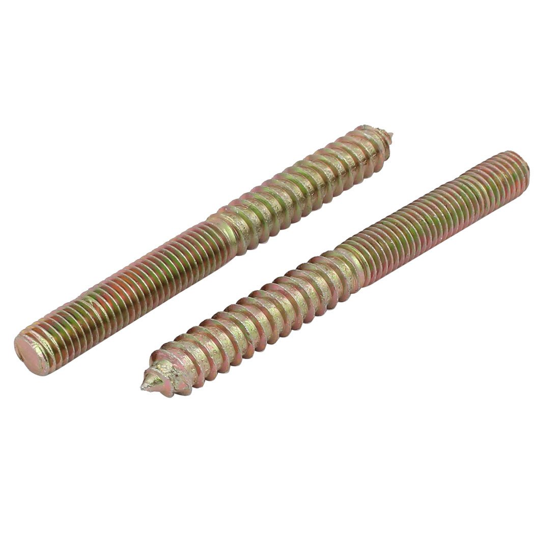 Aexit M10x100mm Carbon Home Hardware Steel Zinc Plated Hanger Bolt 10pcs Model:50as369qo145