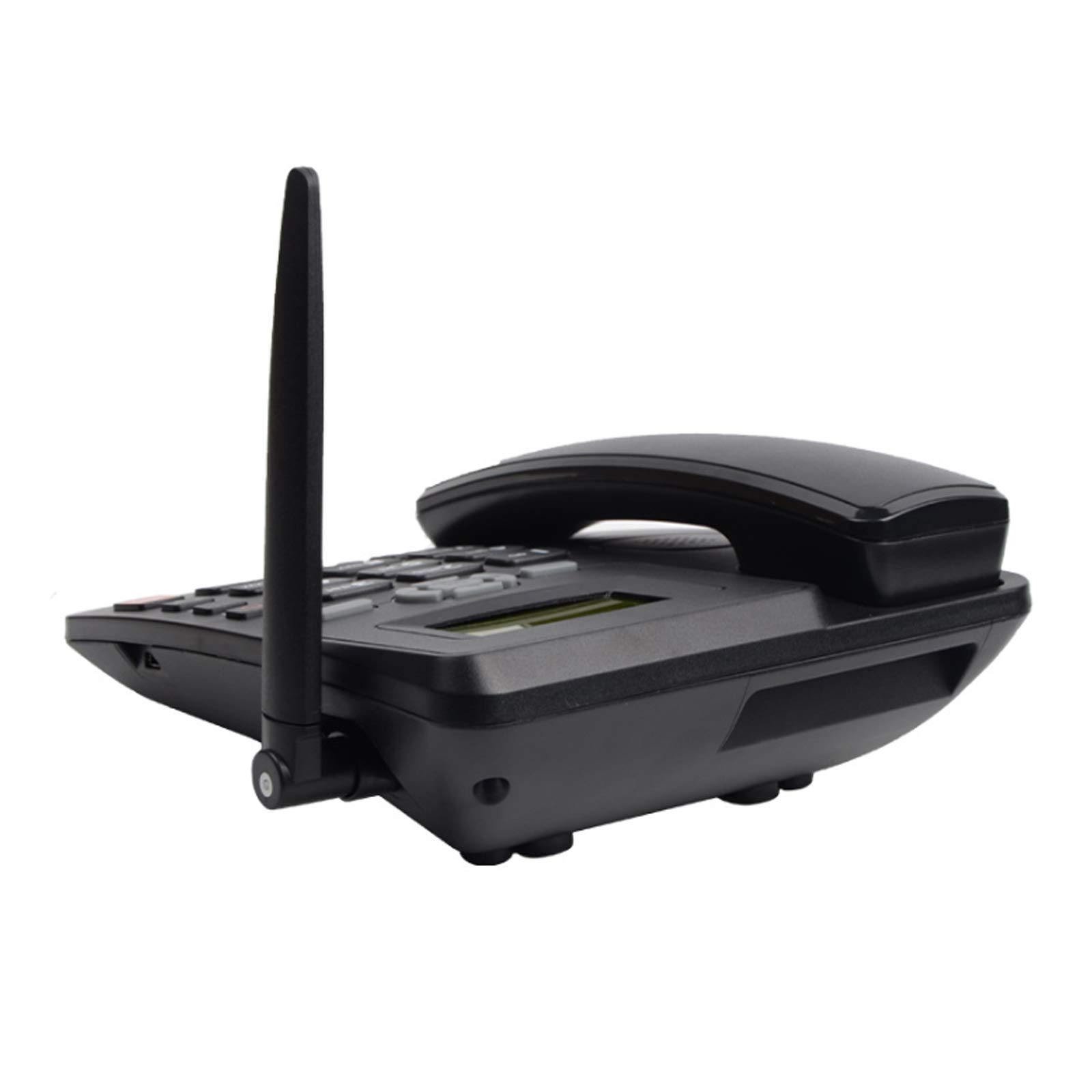 IBOWZ Teléfono Fijo con Cable Teléfono de Escritorio inalámbrico gsm: teléfono para Empresas o familias,para Oficina,hogar,Centro de Llamadas,Empresa,Hotel,Manos Libres,SMS,batería Recargable,telé