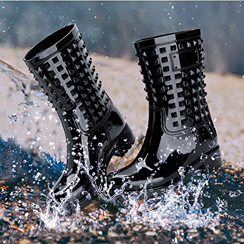 Hitmars Stivali Pioggia Donna Stivaletti Pioggia