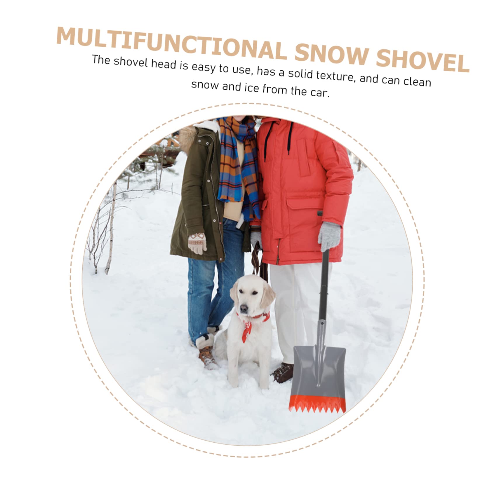 HEMOTON Pelle à Neige Professionnelle Acier Manganèse Outil de Dégivrage Extérieur Pelle à Glace Robuste pour Déneigement et Nettoyage de Voiture Design Ergonomique et Surface Lisse