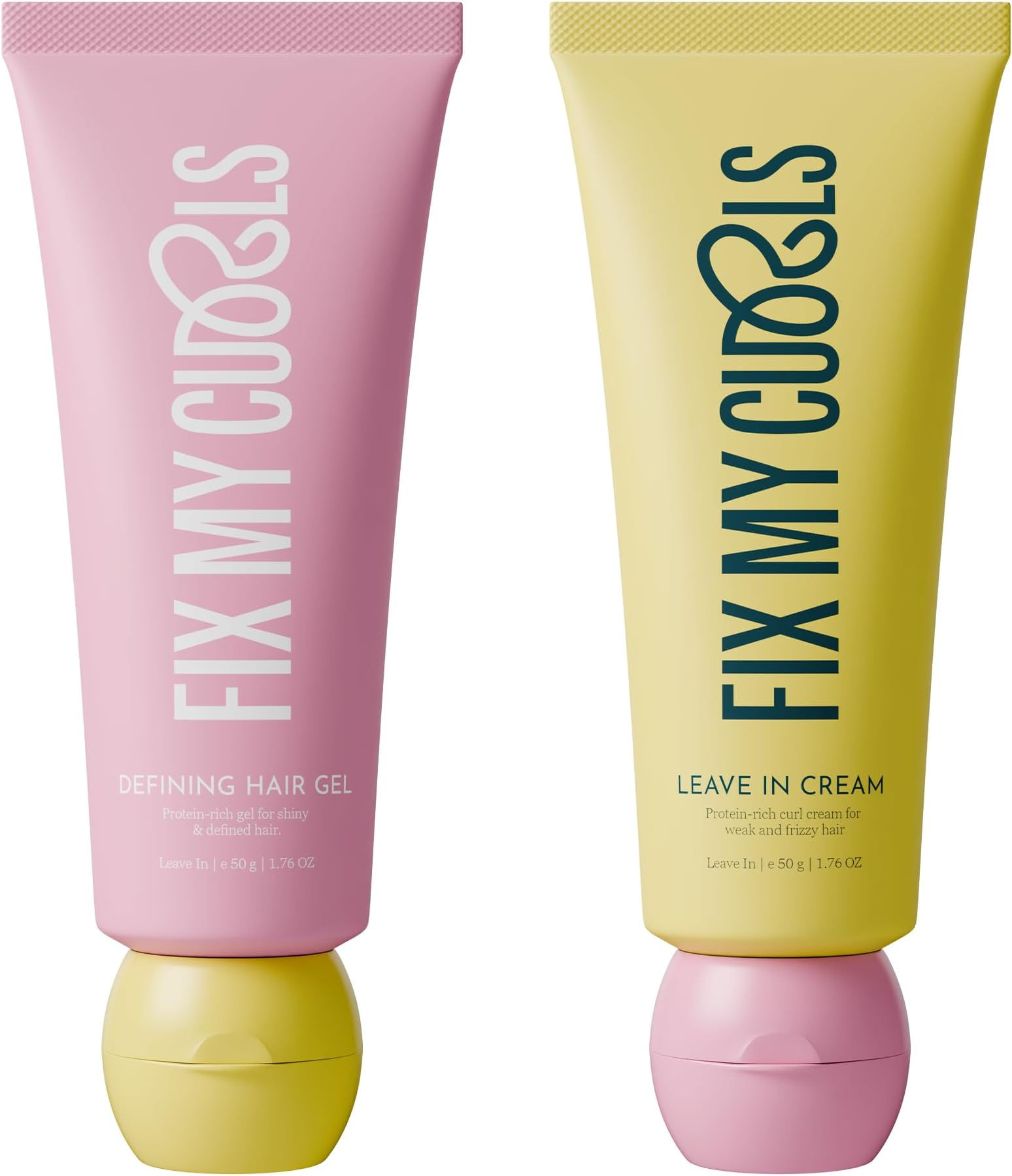 Protein Styling Duo Curl Leave In Cream & Defining Gel For Curly, Wavy, Dry & Frizzy Hair | Protein Rich | Frizz Control | Hydrating, Lightweight & Silicone-Free Formula (50gm each)