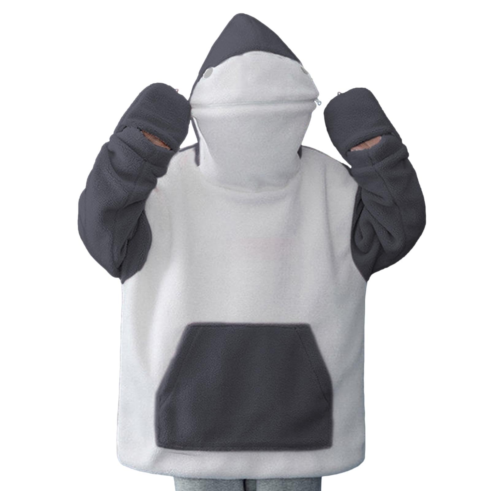 Hai-Kapuzenpullover, Hai-Hoodie | Übergroßer Decken-Hoodie mit Handschuhen - Weiches Winter-Kapuzen-Sweatshirt, Fleece-Hoodie-Jacke für Damen und Mädchen
