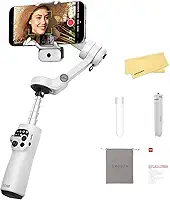 Zhiyun Smooth Q5 Ultra Gimbal Estabilizador para iPhone com AI Auto Tracking Haste de extensão integrada, luz de preenchimento, para Vlog Tiktok