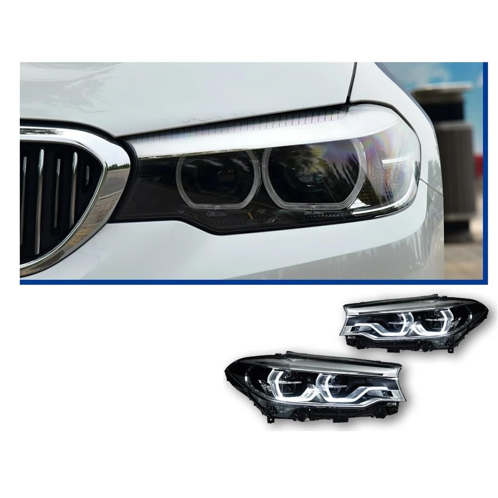 Faro Coche Faros Delanteros LED Para Coche, Luces De Circulación Diurna, Luces De Señal Para G30, 525i, 530i, 535i, G38, F90, Años 2017 A 2020. Faros Delanteros