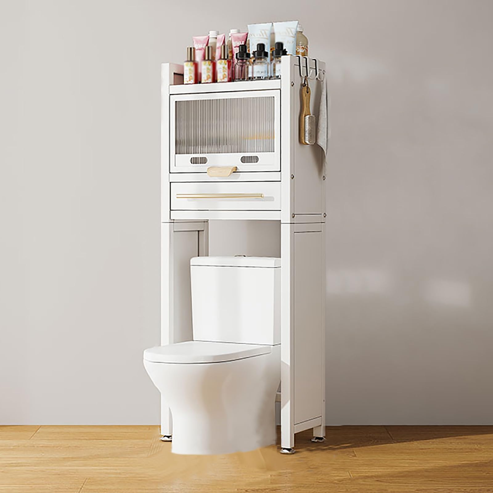 Meuble de rangement pour toilettes et salle de bain gain de place pour décoration de maison