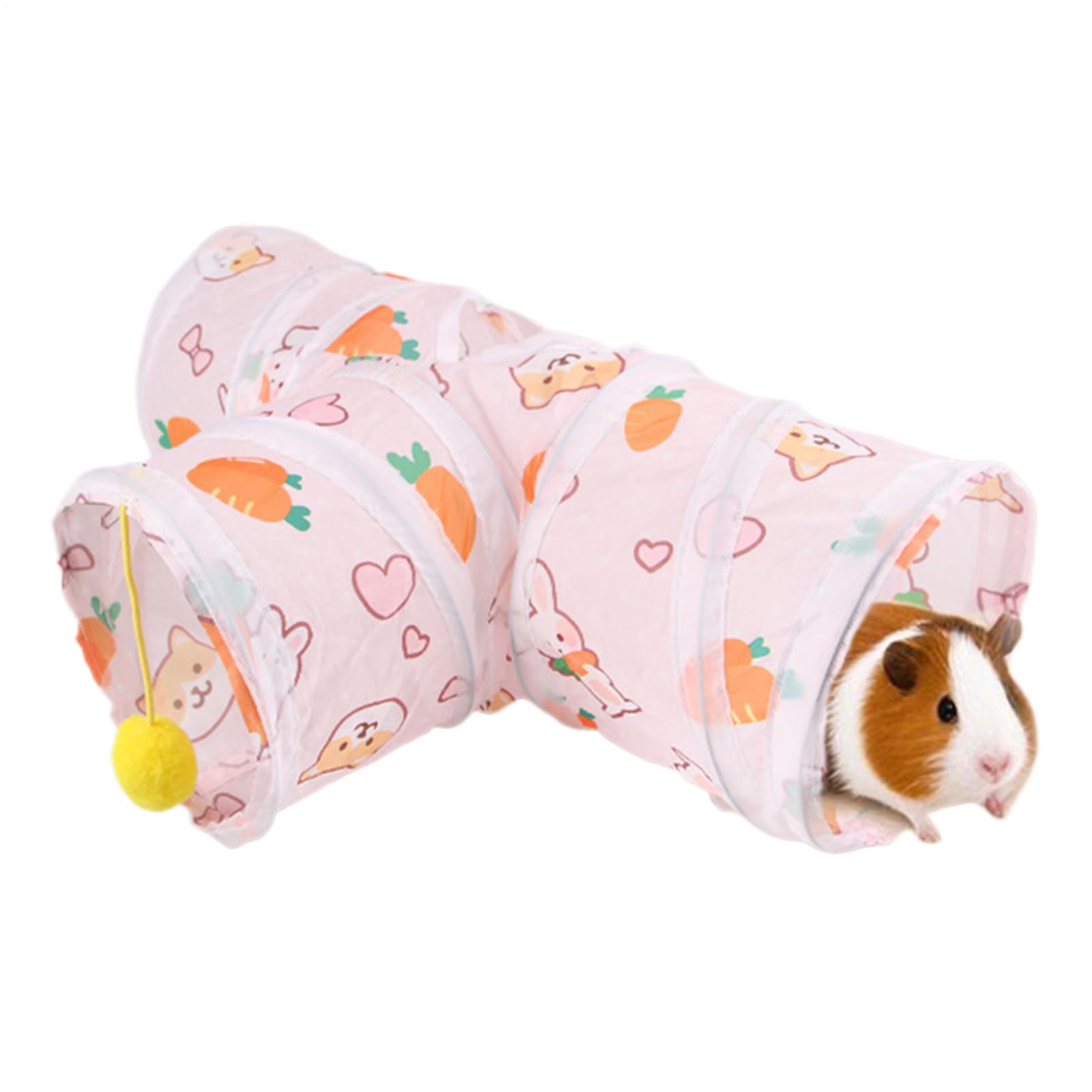 Hamster Tunnel,Pet Resting Pipe House - Folding Bunny Tunnel Portable Rabbits Toys with Play Ball For Guinea Pigs, Hamster, Ferret, Kittens, Hedgehogs