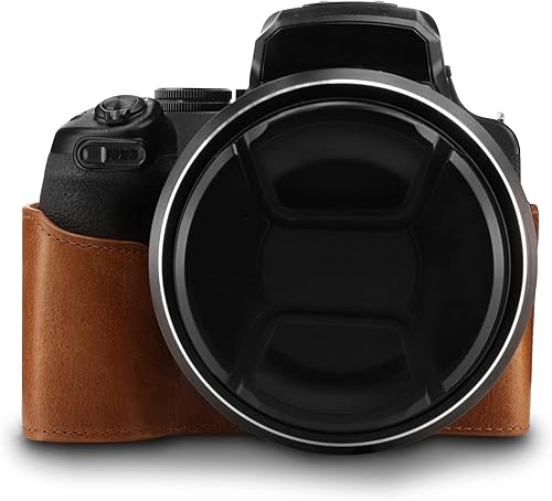 Miniatura 5 de MegaGear MG1534 Nikon Coolpix P1000 Ever Ready - Funda y correa para cámara de cuero, color marrón oscuro, compacto, marrón oscuro