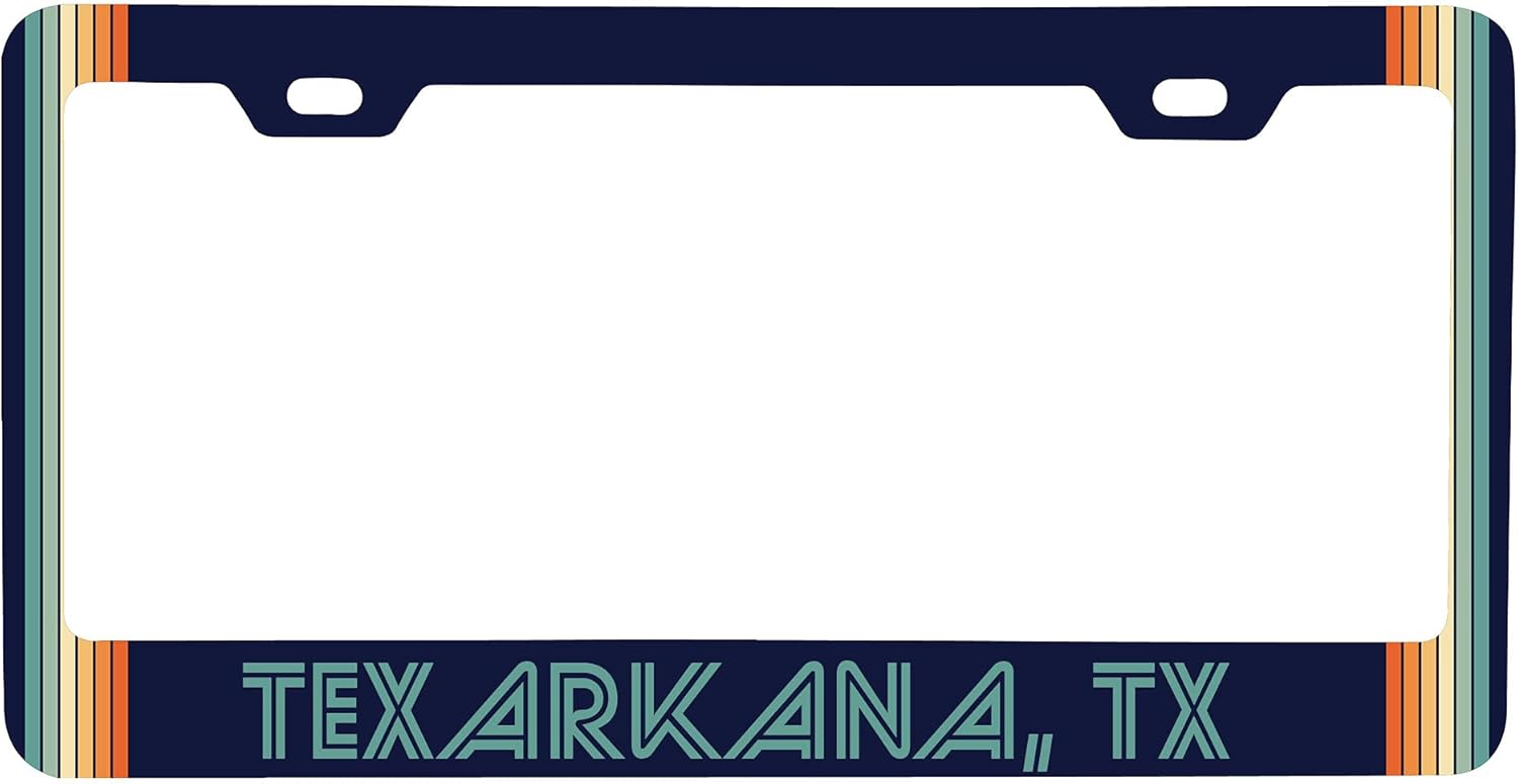 Texarkana Texas Car Metal License Plate Frame Retro Design