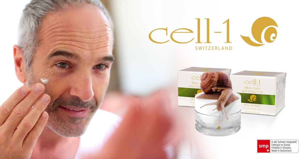 Cell-1 Gel, originale cura della pelle Premium con estratto di lumaca, ricca cura per ogni tipo di pelle, efficace contro rughe, brufoli, macchie, cicatrici e smagliature, SET 2 x 50 ml