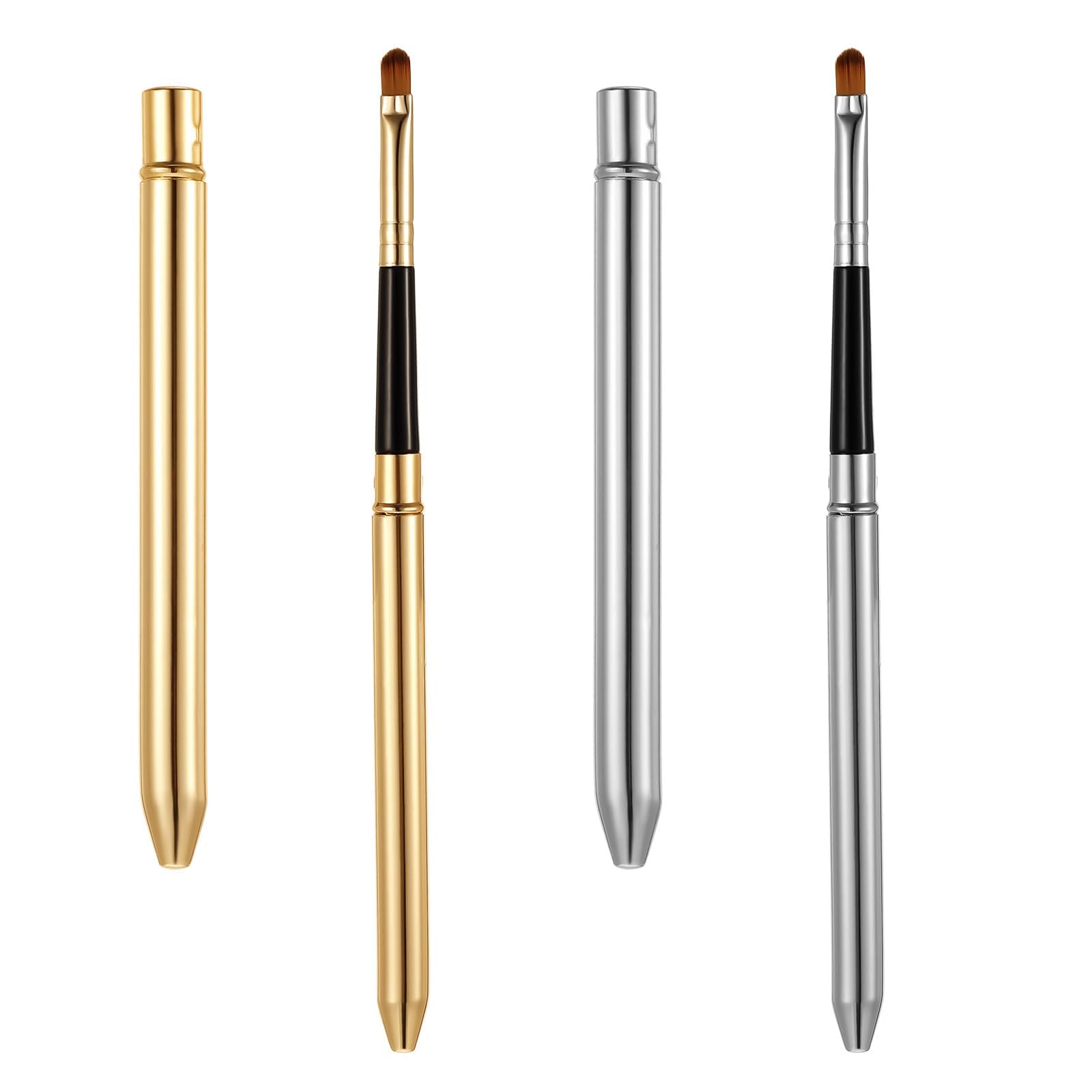 2 Pcs Lipstick Brush, Retractable Lip Brush Applicator with Protective Cap, Professional Lip Liner Brush for Precise Makeup Application and Travel Touch-Ups, Durable Cosmetic Tool Set-image-22