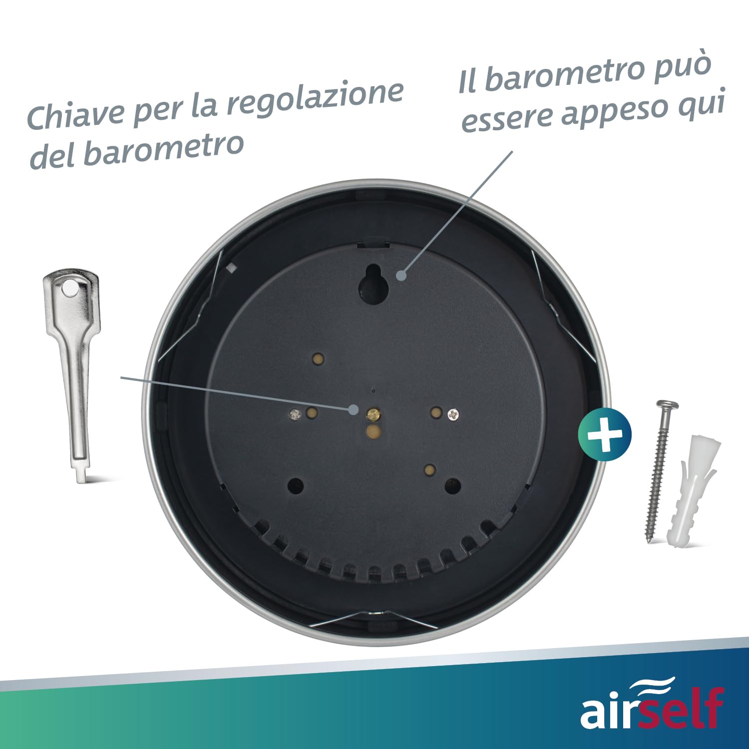 Stazione meteorologica analogica in Acciaio Inox - con barometro, termometro e igrometro - da Interni ed Esterni