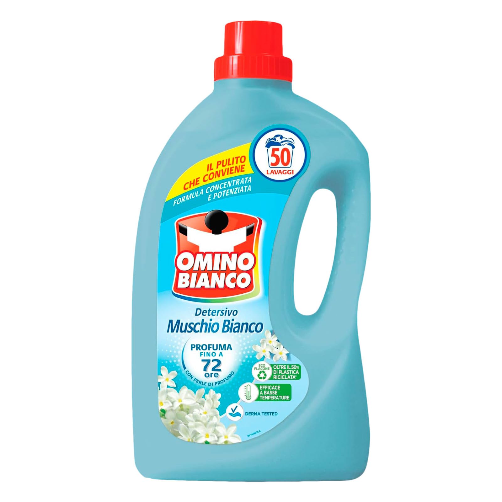 Omino Bianco - Detersivo Lavatrice Liquido, Fresco Profumo con Essenza di Muschio Bianco, 52 Lavaggi, 2000 ml x 5 Confezioni