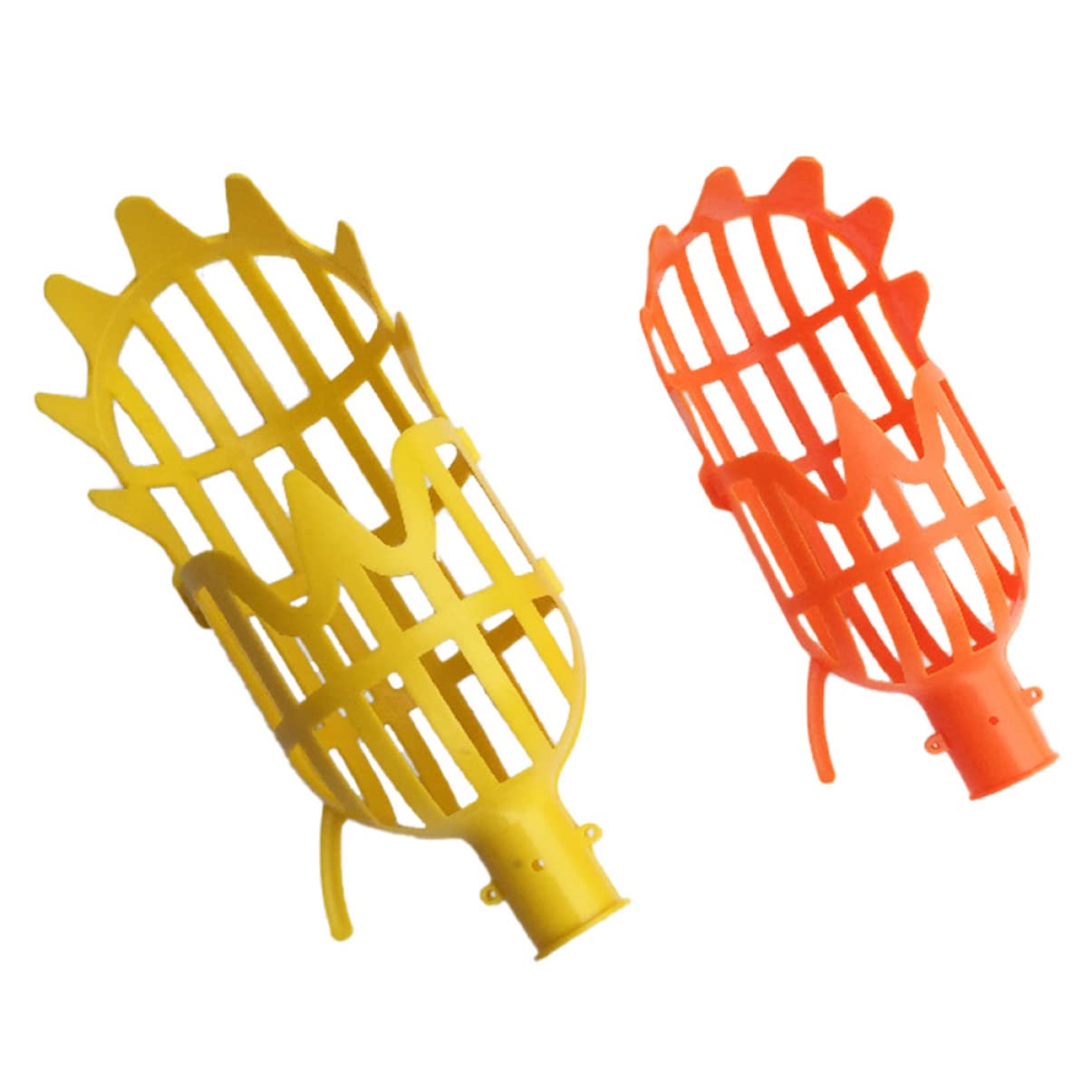 YARNOW 6pièces Outil De Cueillette De Fruits Plastique Cueilleur à Manche pour Fruits Tête Orange Tête Jaune