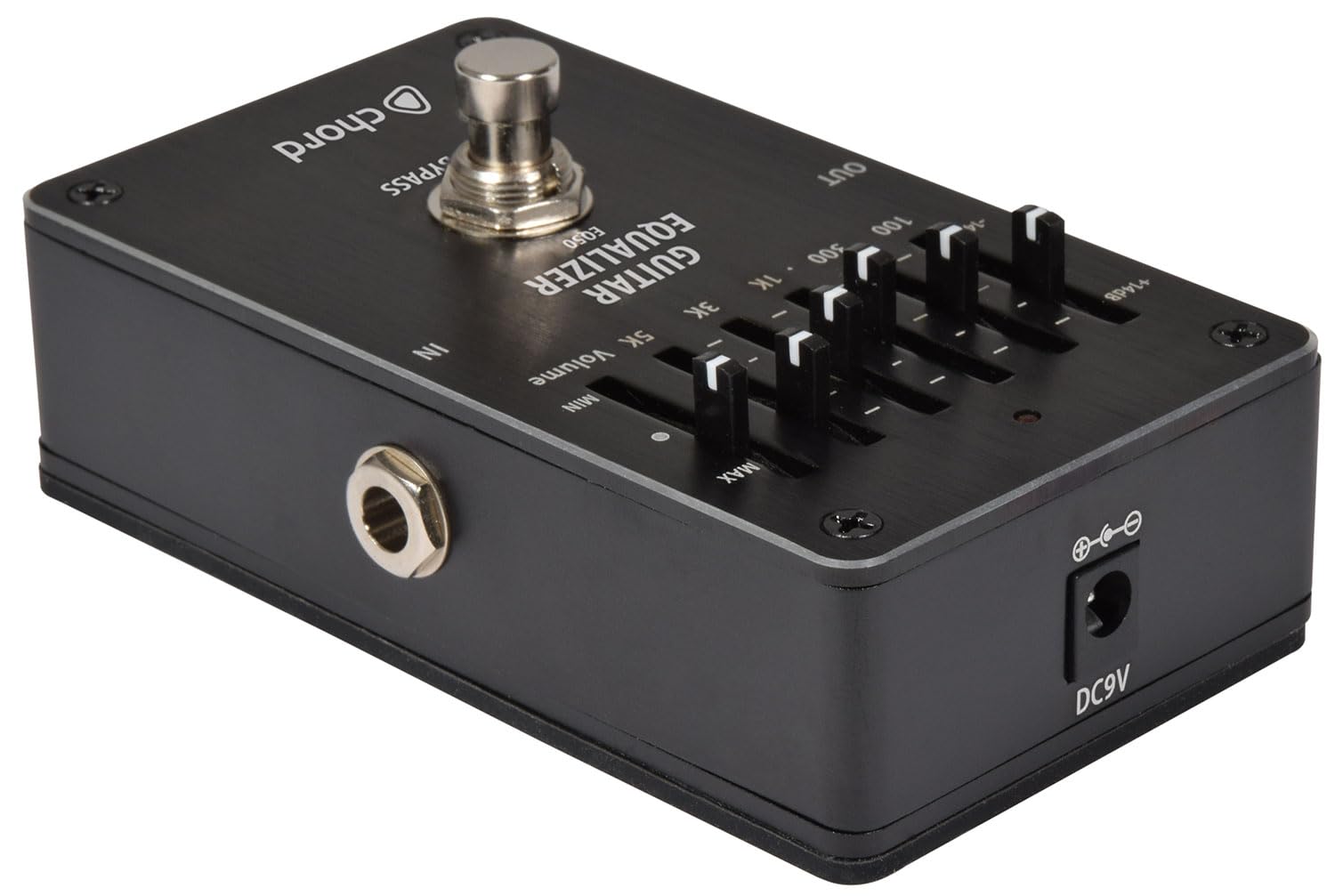 Pedale Equalizzatore Chitarra Chord EQ-50 5 Bande con Volume e True Bypass, Equalizzatore Grafico Compatto 9V