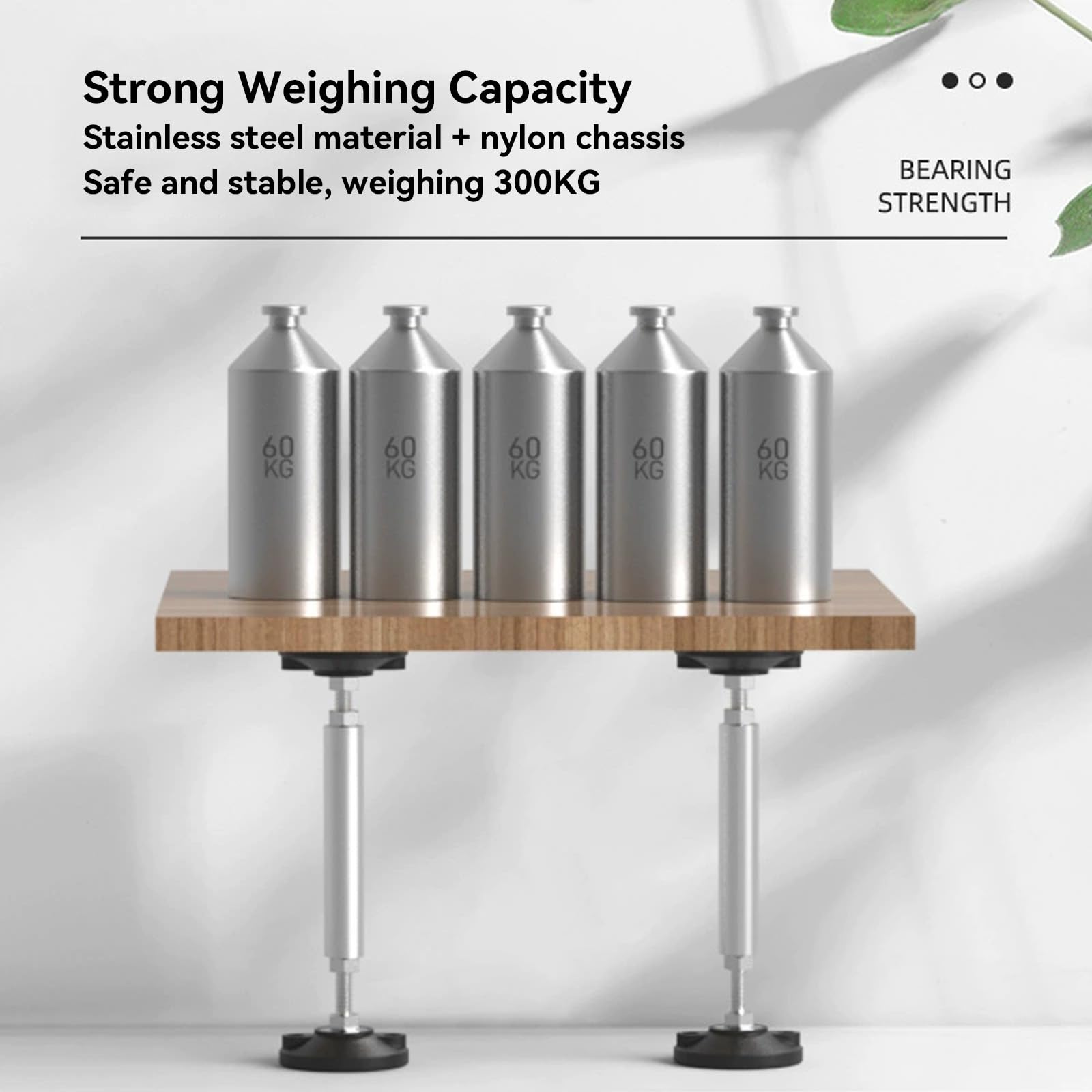2 Pezzi Puntello Telescopico Regolabile,Aste Di Supporto Telescopiche Da 38-52 Cm,Puntelli Telescopici Regolabili Per Pensili, Mobili Da Bagno, Mobili Tv, Mobili Da Cucina,Capacità Di Peso 300 Kg