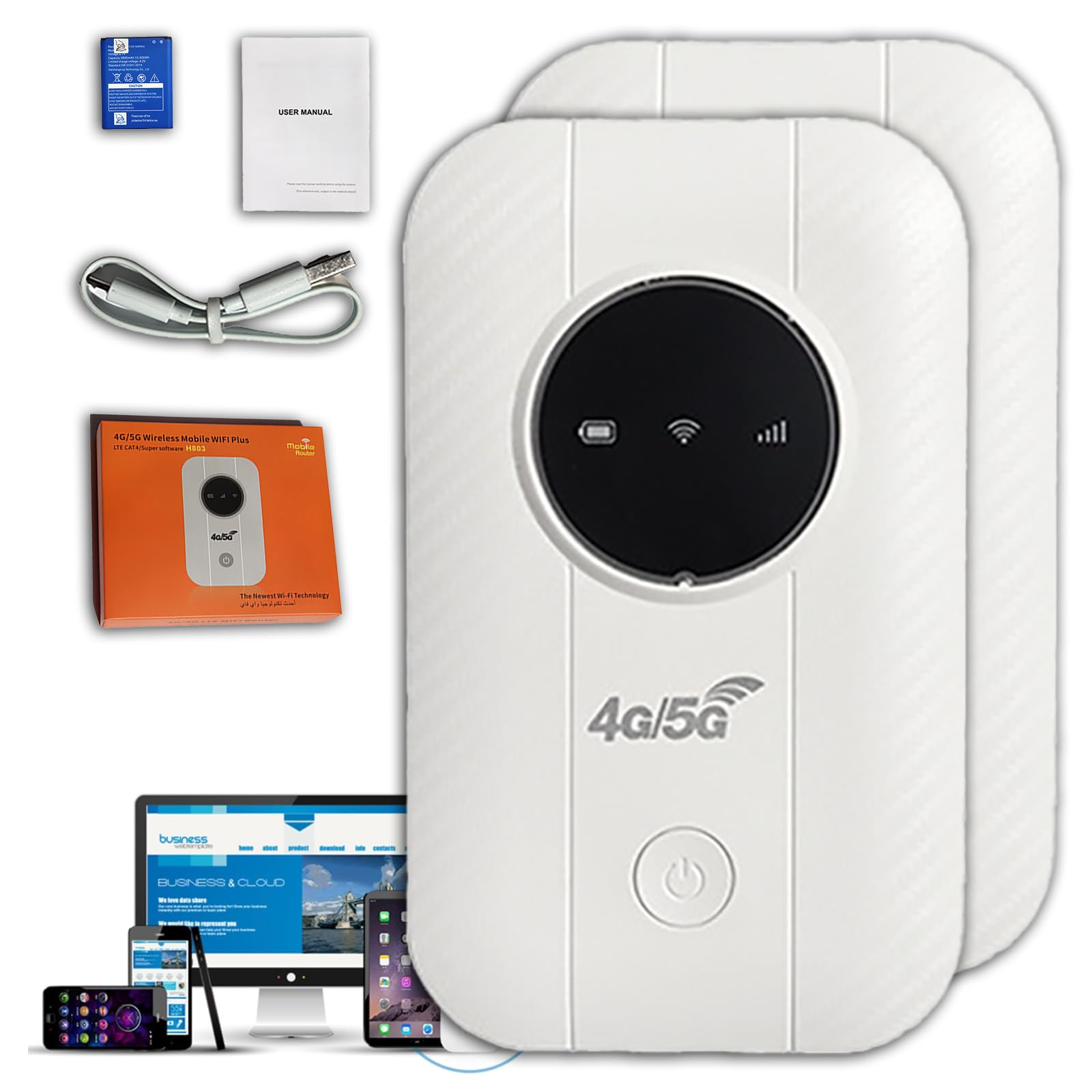 Ultra Link Pocket Free Satellite Internet in Your Pocket, Router Unlimited Satellite Internet Portable Satellite Internet WiFi, Ultra Link Free WiFi Router Pocket 5G, for International - Travel - 2pcs