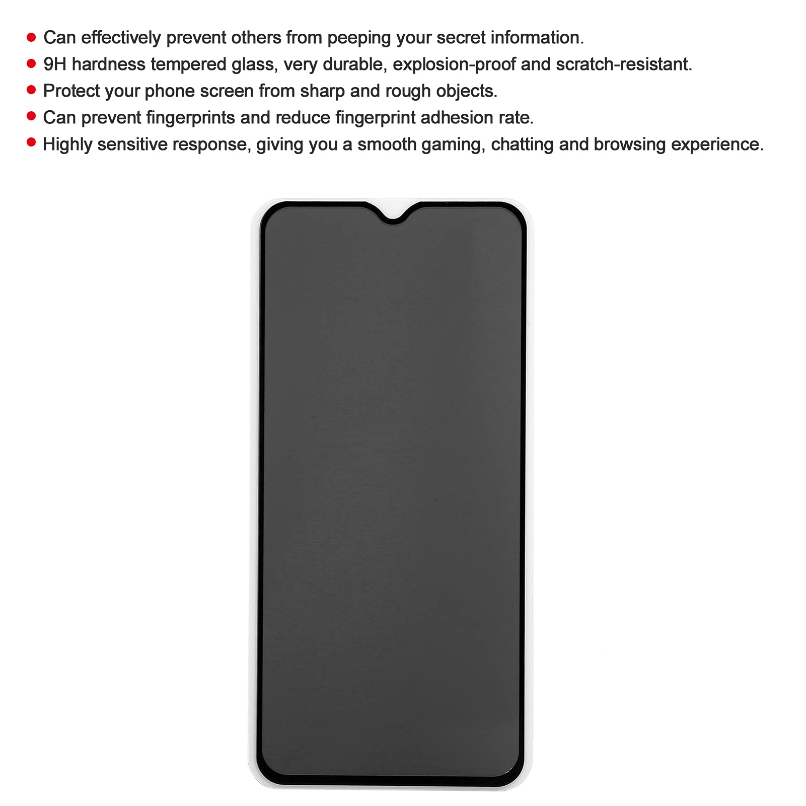 Protecteur D'écran Verre Trempé 9H Anti-espion Pour IPhone (multi-modèles Compatibles)
