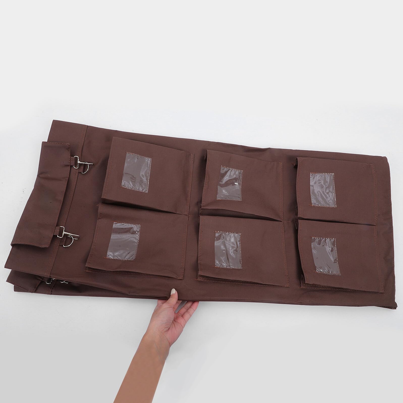 Bolsa para Carrito de Limpieza Gran Capacidad con 6 Bolsillos Material Oxford y PVC, Organizador Versátil para Lavandería en Hotel y Servicio de Limpieza