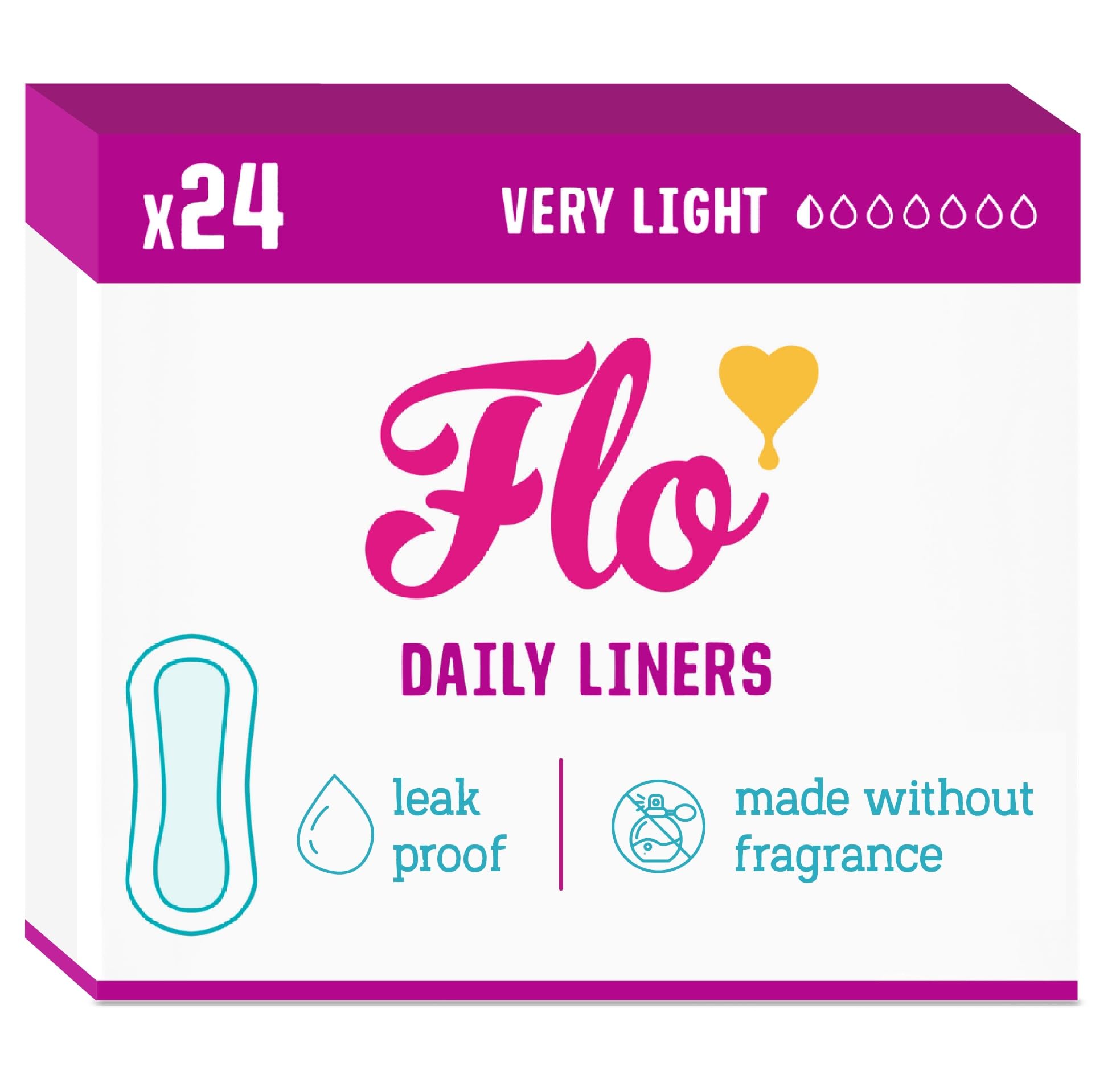 Daily Liners (24 Pack) Very Light Flow - Wrapped, Ultra-Thin - Natural, Absorbent, Soft & Breathable - Made with Organic Bamboo Panty - Liners for Women - Fragrance Free - Vegan & Cruelty Free