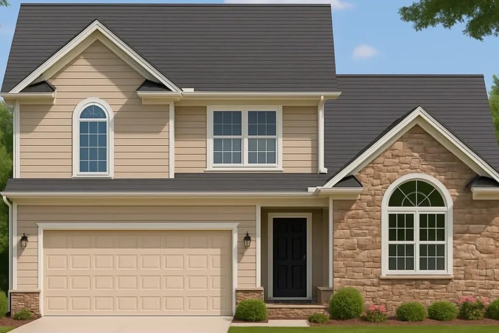 10-1256 House Plan - Beautiful CAD House Plan with 2 Floors and 3 Bedrooms