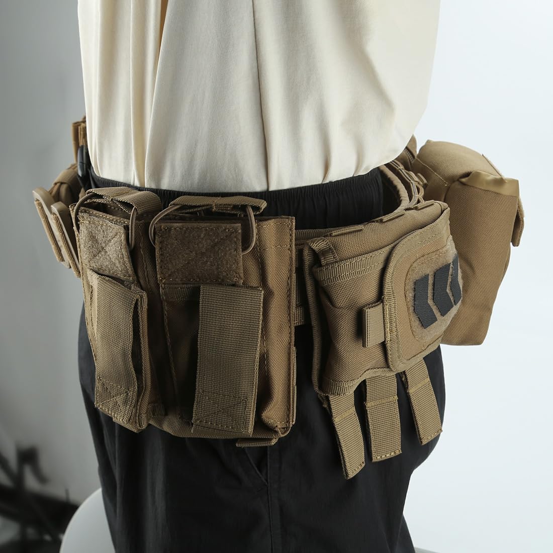 Ceinture tactique Metalakaer 5 en 1 poche à cartouche amovible réglable en nylon molle patrouille en plein air multifonctionnelle pochette