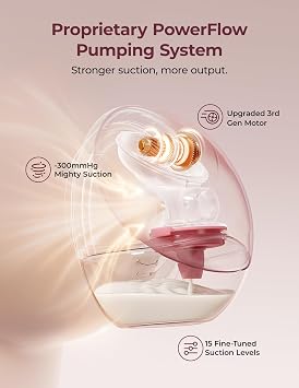 Momcozy M9 Breast Pump 2 Count Red+120PCS Storage Bags