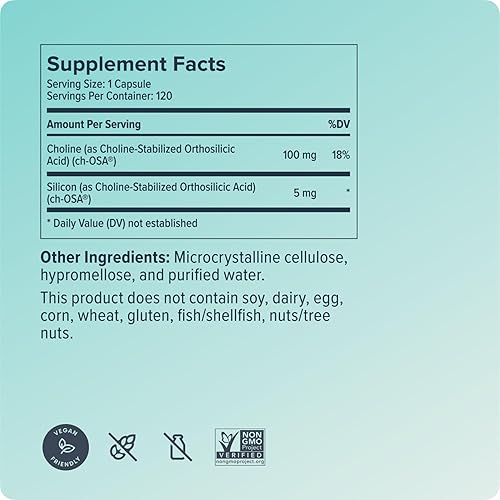 Miniatura 8 de Biosil Suplemento potenciador de colágeno  120 cápsulas originales, paquete de 2  Activador patentado ch-OSA para piel, cabello, uñas y