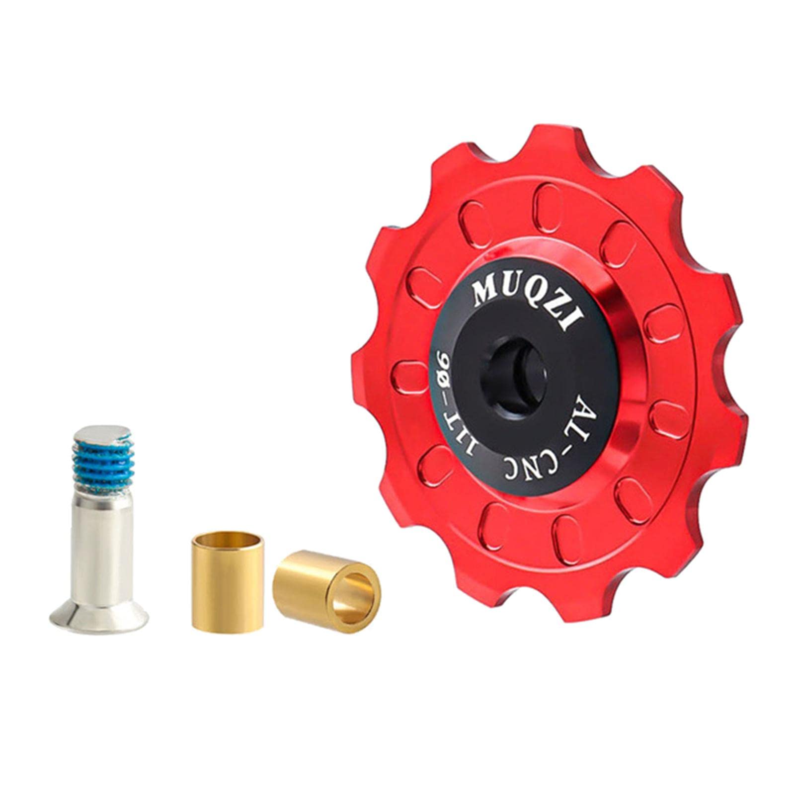 UJEAVETTE® Bike Rear Derailleur Pulley 11T - 17T Jockey Wheel Guide Roller 11T Red-image-48