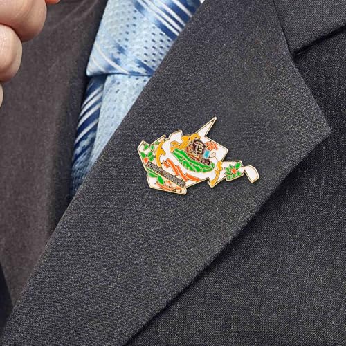 Image of State Shaped Map Lapel Metal Pin Enamel Brooch Keepsake Beautifully Designed for Backpack Hat