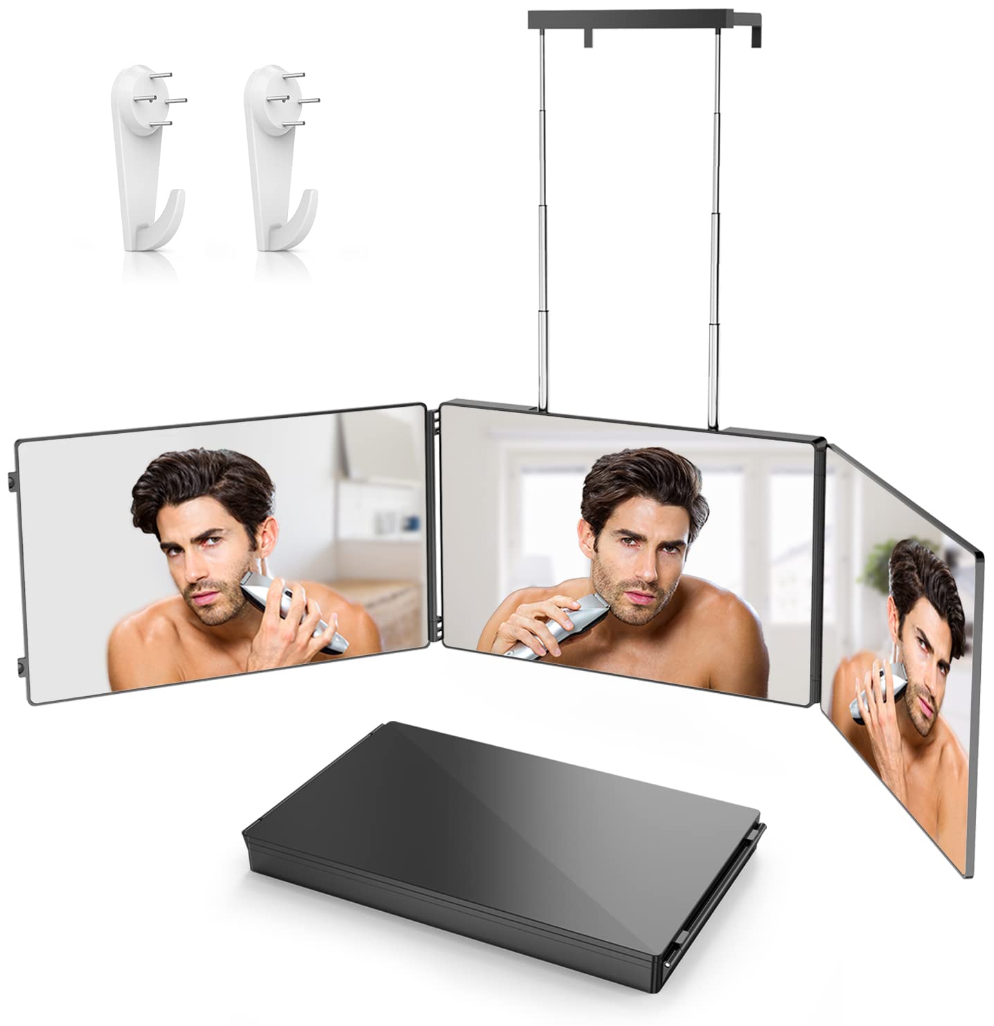 Buy 3 Way Mirror for Self Hair Cutting Adjustable 360° Mirror with