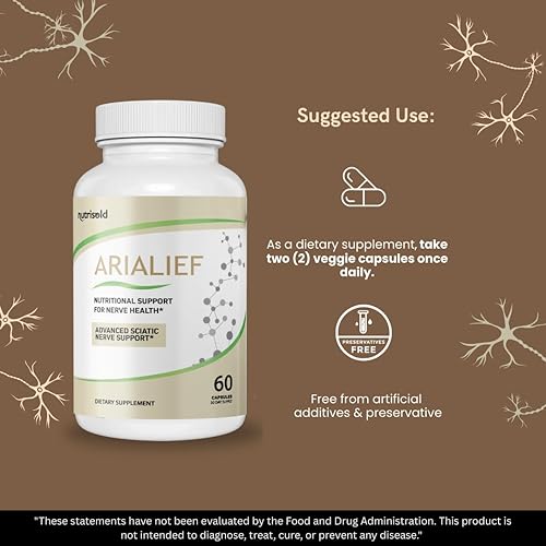 Miniatura 5 de ARIALIEF - Suplemento de apoyo a la salud nerviosa, alivio del nervio ciático y neuropatía, fórmula herbaria avanzada - 60 cápsulas