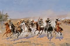 Laminated A Dash for the Timber Frederic Remington Painting - Western Decor Cowboy Art Horses Wild West Old West Longhorn Poster - Dry Erase Wall Art 24x36