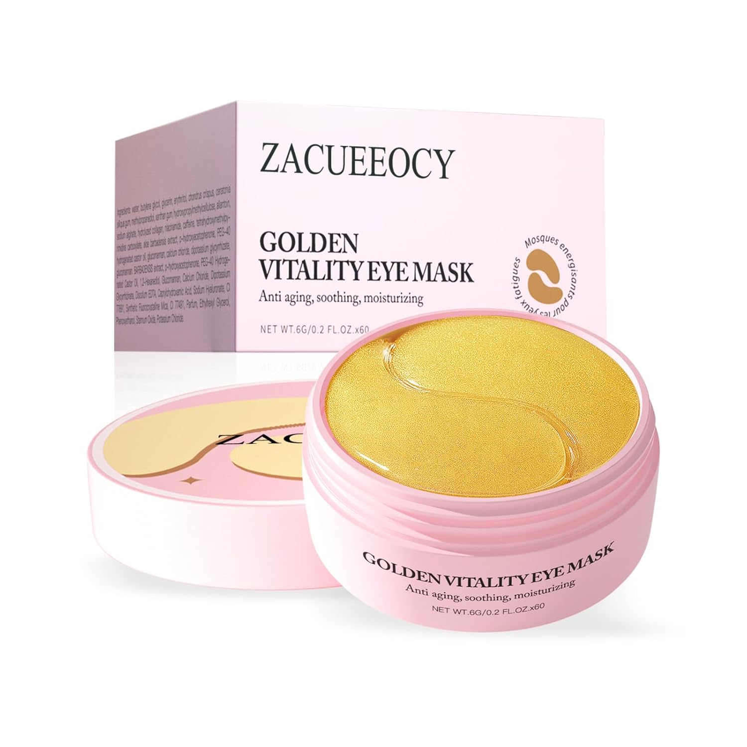 Under Eye Mask, Peptide Collagen Hydrogel Eye Patch for Puffy Eyes and Dark Circles, 60 Patches