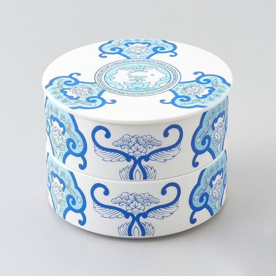 Amazon | ARITA PORCELAIN LAB 二段重 直径125×高さ90mm JB古伊万里草 Amazon | ARITA PORCELAIN LAB 二段重 直径125×高さ90mm JB古伊万里草