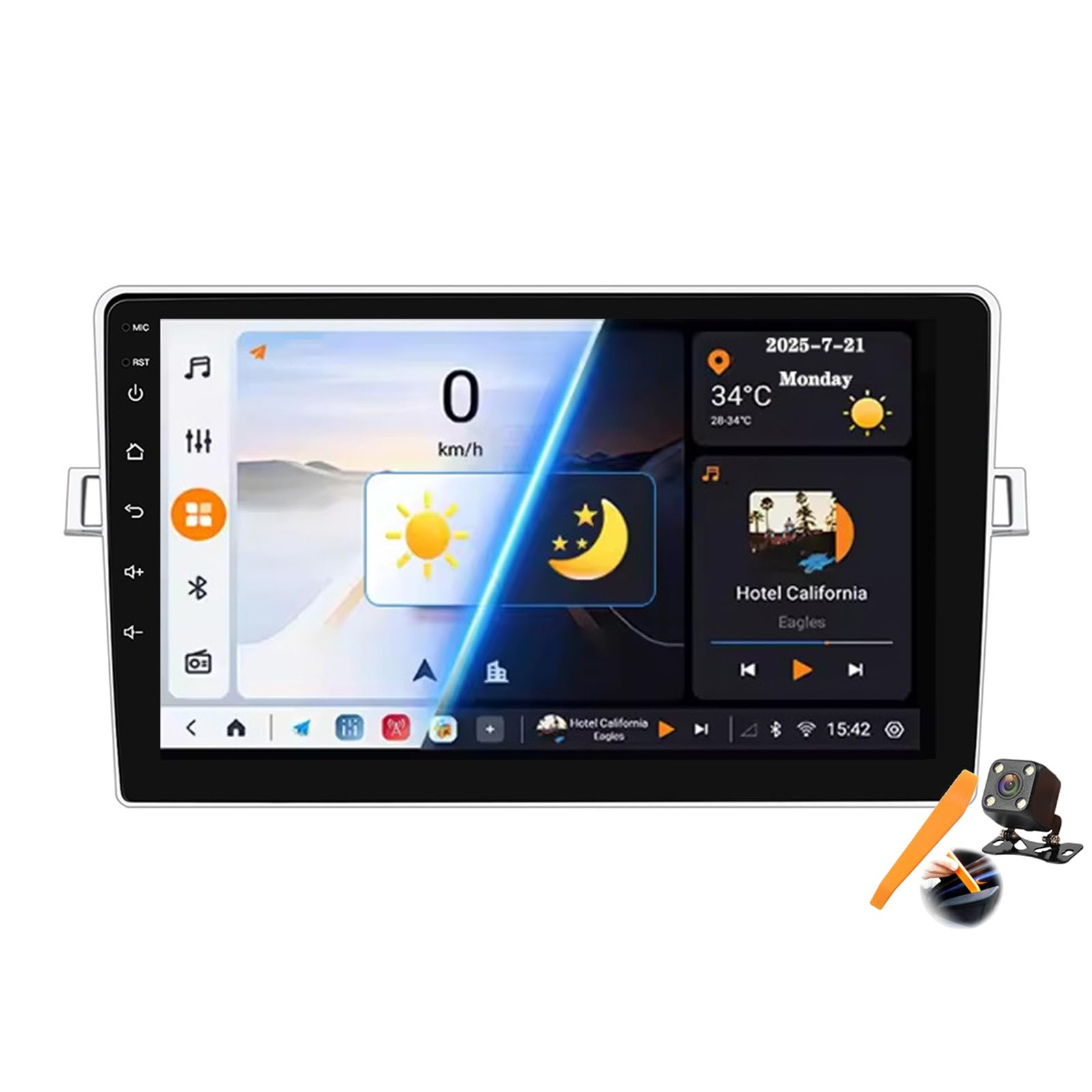 Autoradio CarPlay et Android Auto pour Corolla Verso Navigation Écran Tactile 9'' - 8
