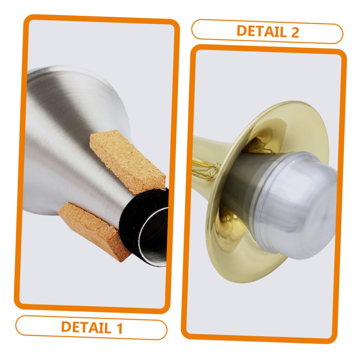 COSMEVIVI 2pcs Trumpet Mute Dampener Training Mute for Quiet Practice Reduces Volume Easy to Install for Musicians Noise Sensitive Environments