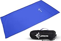 Vista 9 de Forro para saco de dormir y sábana de campamento, material similar a la seda para viajes, tiene cremallera de longitud completa