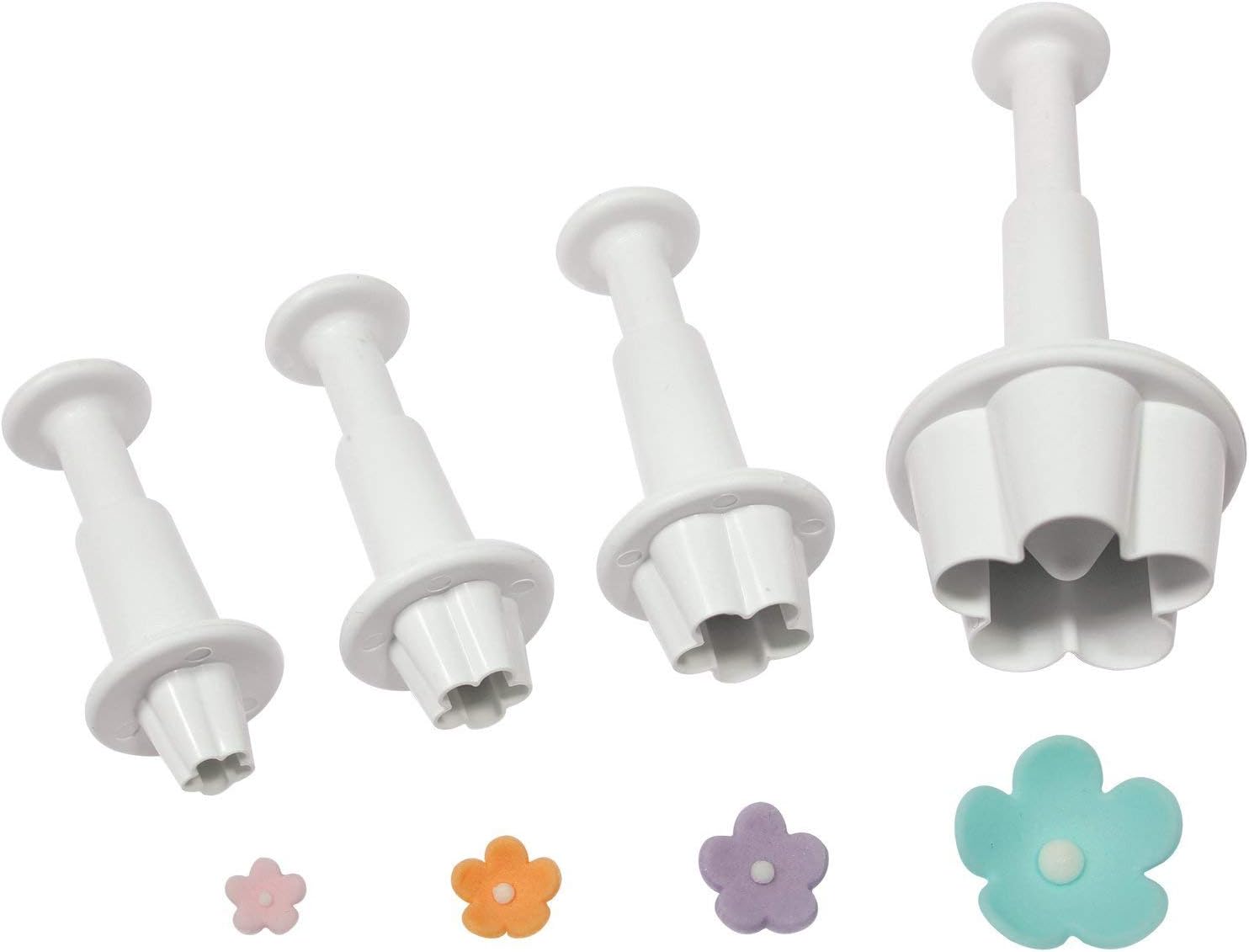 Plunger Cutters, Flower Blossom, 4-Pack