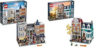 LEGO Creator Expert Assembly Square 10255 Building Kit (4002 Pieces) & LEGO Creator Expert Bookshop 10270