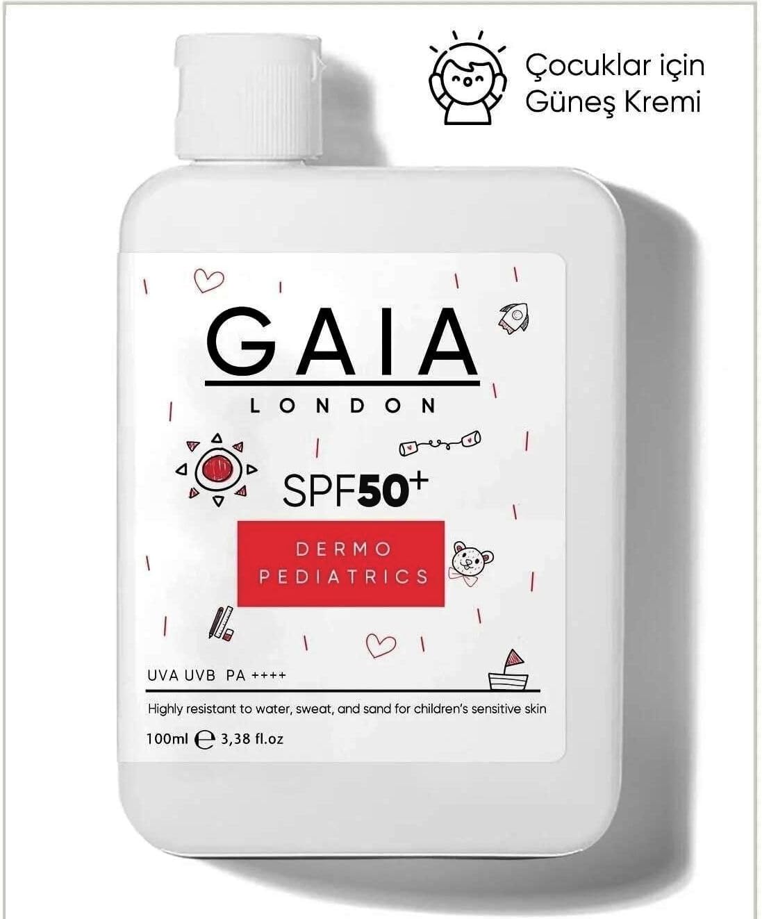 Çocuklar Için Cildi Için Suya, Tere Ve Kuma Karşı Çok Dayanıklı 50spf Uva/uvb 100ml Güneş Kremi