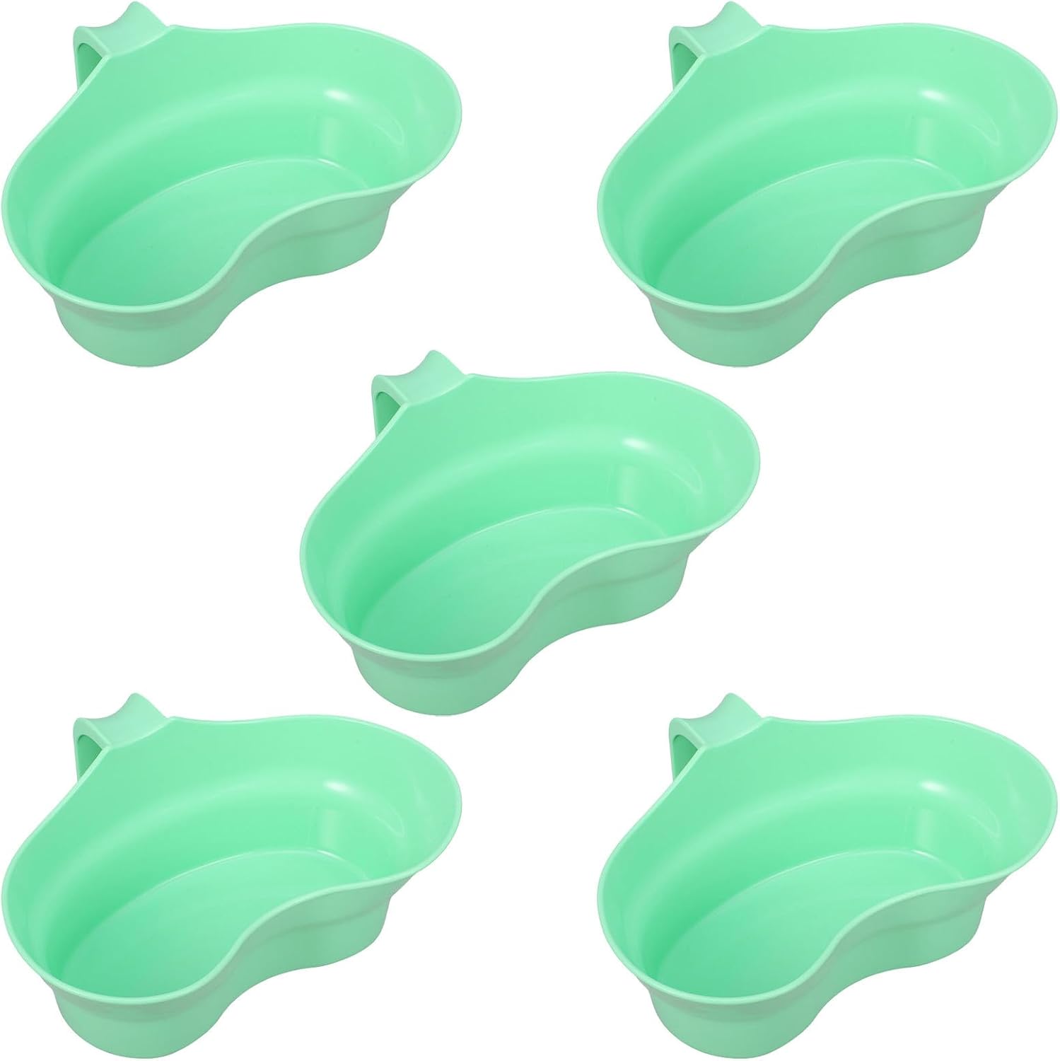 DECHOUS Kidney Shaped Denture Cleaning Cup 5pcs PP for Bedridden Care