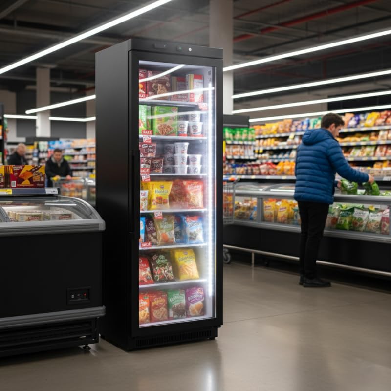 Générique Armadio refrigerato negativo 400 litri - Congelatore professionale porta vetrata