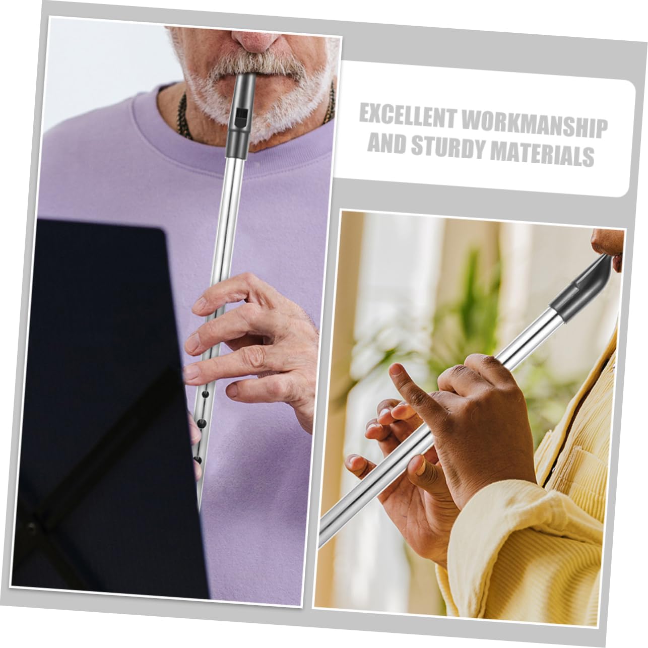 Abaodam Flûte À Bec Soprano En Métal Pour Débutants 5 Pièces Pour Garçons Filles Et Adultes.