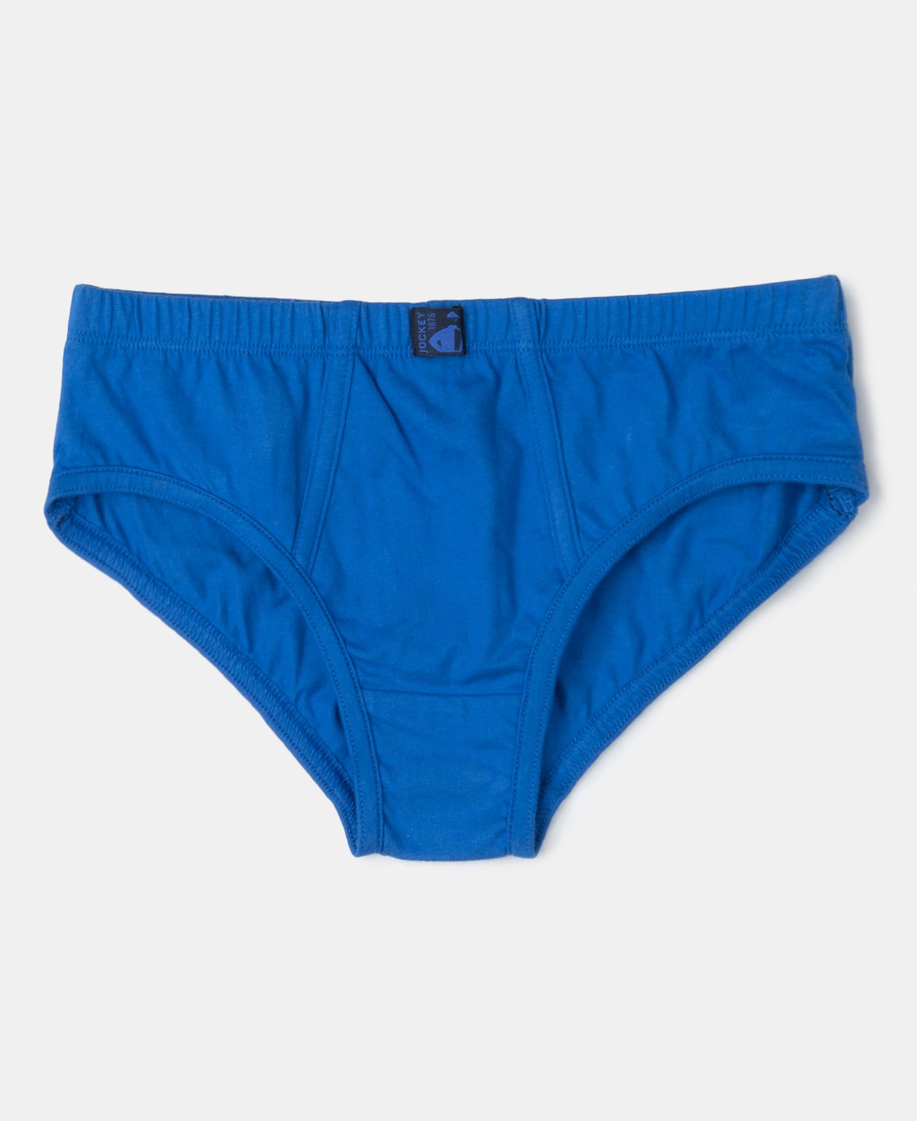 Jockey 3035 Boys Super Combed Cotton Solid Brief with Ultrasoft Waistband (Pack of 3)_Rich Royal Blue, Black & Chilli Pepper_9-10 Yrs - Image 7 thumbnail