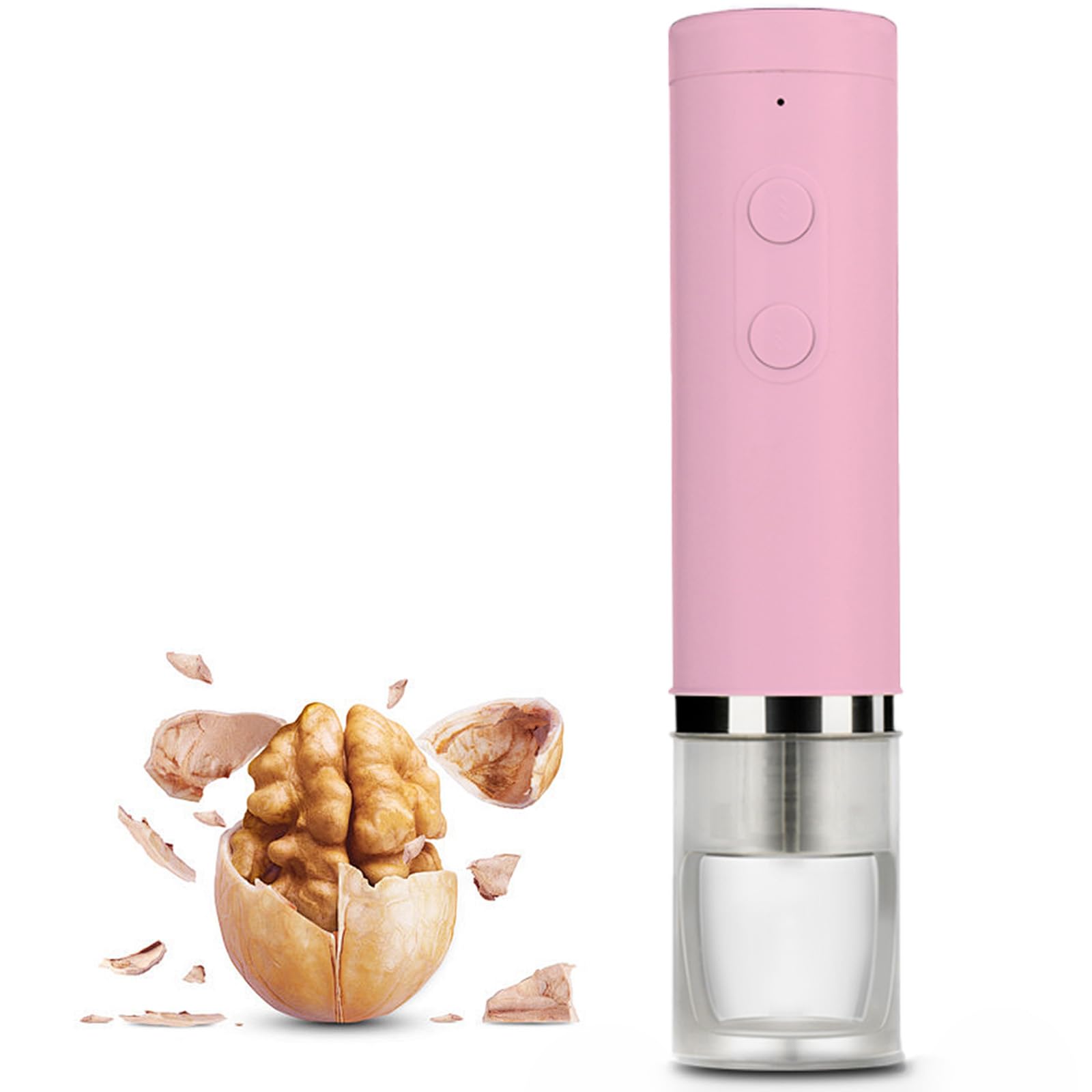 Casse-Noix électrique, Outil Multifonctionnel Portable pour Casser Les Noix De Pécan Et Les Noix, Casse-Noix pour Noix, Noix De Pécan, Noisettes, Amandes Et Noix du Brésil Pink